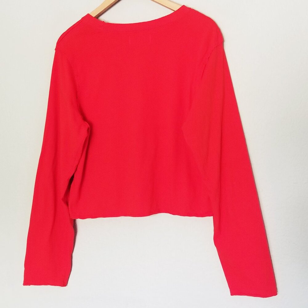 We The Free Red Cropped Long Sleeve Tee - Picture 9 of 15